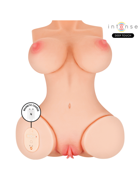 INTENSE DEEP TOUCH - VERO TORSO VAGINA CON EFECTO SUCCIÓN, CALOR, VIBRACIÓN Y VOZ CON CONTROL REMOTO 5.5 KG Muñec@s Tamaño Real