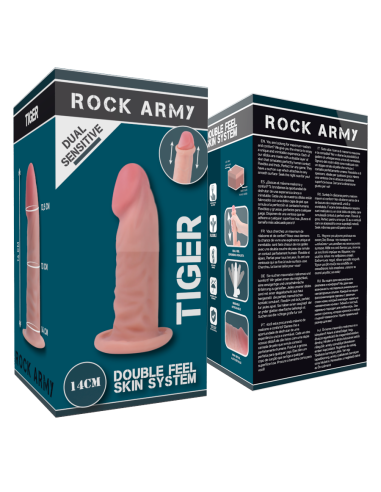 ROCKARMY -TIGER DILDO REALISTA DUAL DENSITY14 CM -O- 4.46 CM Penes realísticos