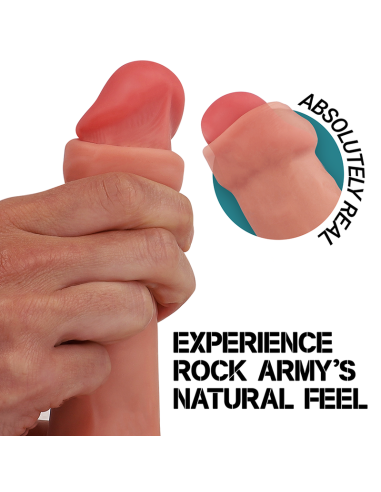 ROCKARMY - FOX DILDO REALISTA DDUAL DENSITY LIQUID SILICONE 19 CM -O- 3.2 CM Penes realísticos