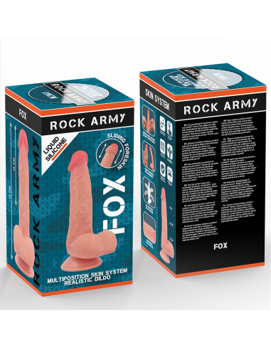 ROCKARMY - FOX DILDO REALISTA DDUAL DENSITY LIQUID SILICONE 19 CM -O- 3.2 CM Penes realísticos