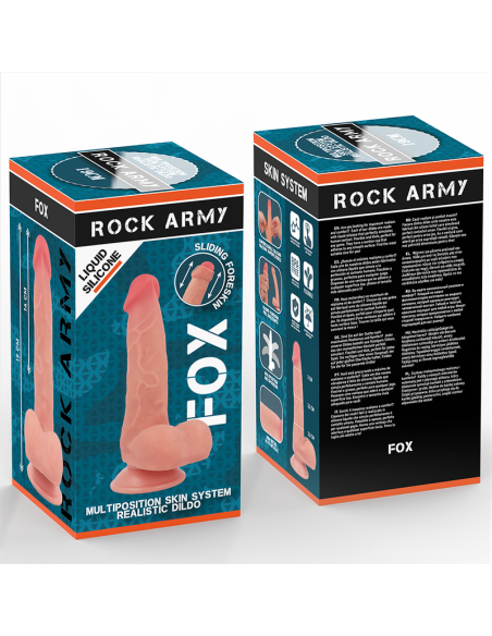 ROCKARMY - FOX DILDO REALISTA DDUAL DENSITY LIQUID SILICONE 19 CM -O- 3.2 CM Penes realísticos