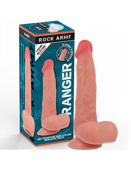 ROCKARMY - RANGER DILDO REALISTA DUAL DENSITY LIQUID SILICONE 22 CM -O- 3.6 CM Penes realísticos