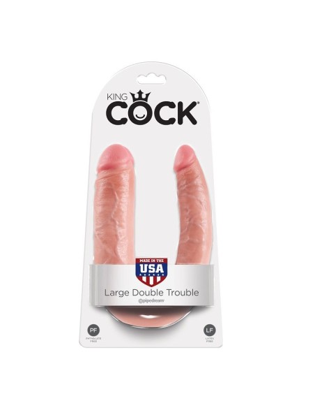 KING COCK - DILDO DOBLE PENETRACIÓN 17.8 CM NATURAL Penes realísticos