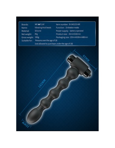 MR PLAY - MASAJEADOR PLUG ANAL CON VIBRACIÓN Plugs Anales