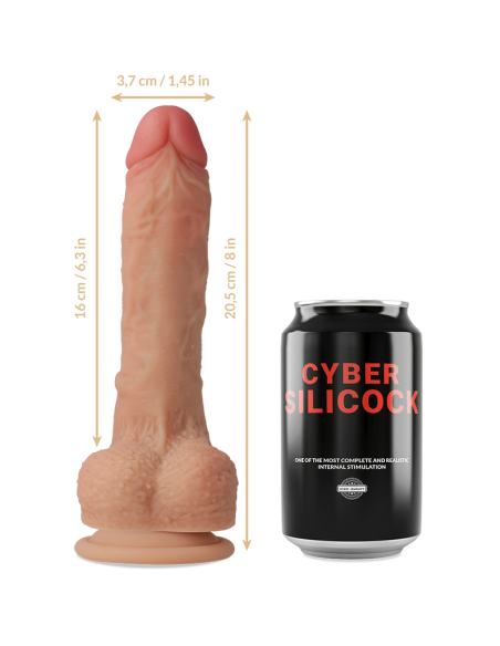 CYBER SILICOCK - ARNÉS SILICONA LIQUIDA CONNOR 20.5 CM -O- 3.7 CM Arneses sin Vibración