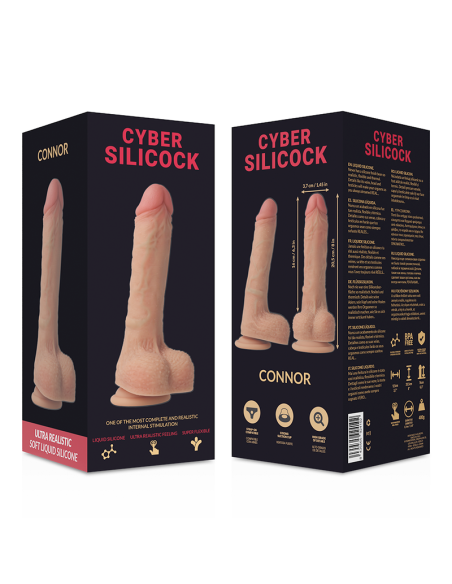 CYBER SILICOCK - ARNÉS SILICONA LIQUIDA CONNOR 20.5 CM -O- 3.7 CM Arneses sin Vibración