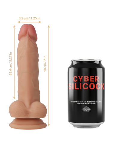 CYBER SILICOCK - ARNÉS SILICONA LIQUIDA JUDE 18 CM -O- 3.2 CM Arneses sin Vibración