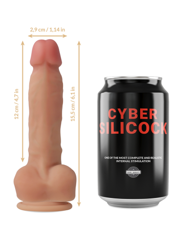 CYBER SILICOCK - ARNÉS SILICONA LIQUIDA ANSEL 15.5 CM -O- 2.9 CM Arneses sin Vibración