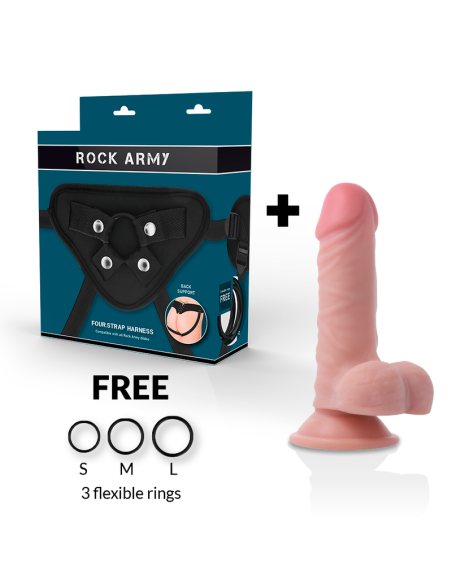 ROCKARMY - ARNES + DUAL DENSITY PANZER DILDO REALISTA 17 CM -O- 4.46 CM Penes realísticos
