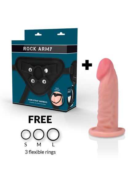 ROCKARMY - ARNES + DUAL DENSITY TIGER DILDO REALISTA 14 CM -O- 4.46 CM Penes realísticos