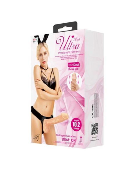 BAILE - ULTRA PASSIONATE HARNESS 26 CM NATURAL Arneses sin Vibración