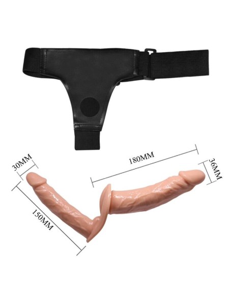 BAILE - ULTRA PASSIONATE HARNESS DOBLES DILDOS CON ARNÉS Arneses sin Vibración