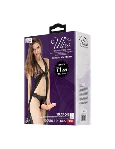 BAILE - ULTRA PASSIONATE HARNESS DOBLES DILDOS CON ARNÉS Arneses sin Vibración