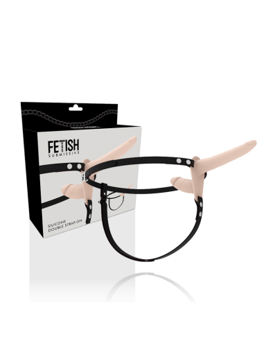 FETISH SUBMISSIVE HARNESS - DOBLE PENETRACIÓN FLESH Arneses sin Vibración