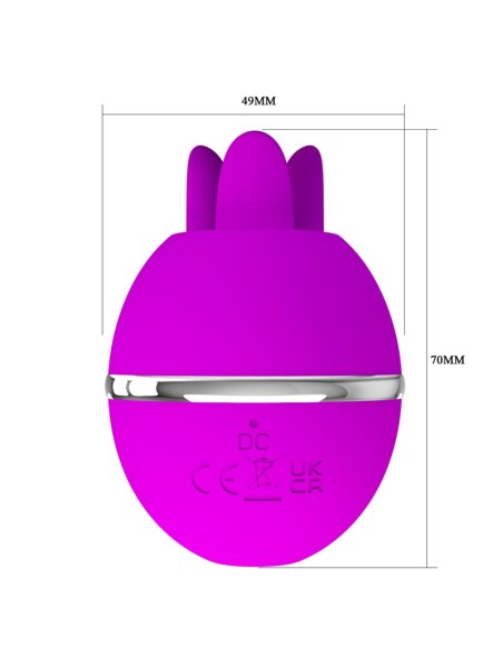 PRETTY LOVE - VIBRADOR DE SILICONA REDONDO GEMINI BALL MORADO Vibradores Lay-on Clítoris