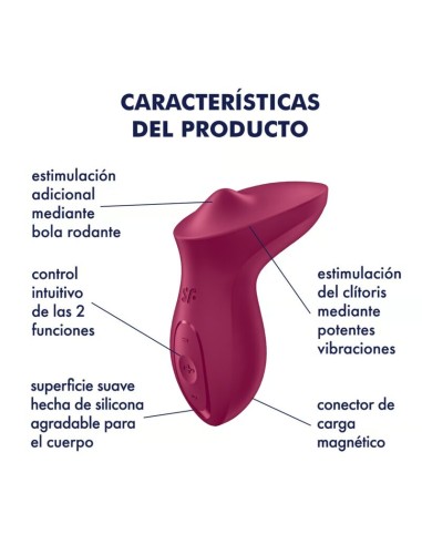 SATISFYER - EXCITERRR VIBRADOR LAY-ON CLÍTORIS FUCSIA Vibradores Lay-on Clítoris