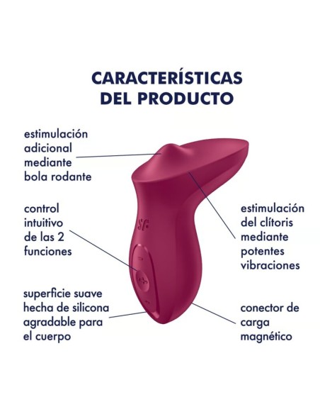 SATISFYER - EXCITERRR VIBRADOR LAY-ON CLÍTORIS FUCSIA Vibradores Lay-on Clítoris