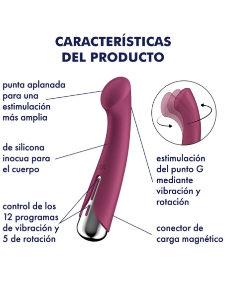SATISFYER - SPINNING G-SPORT 1 VIBRADOR ROTADOR ROJO Vibradores Punto G