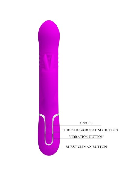 PRETTY LOVE - VIBRADOR COALE RABBIT PERLAS VIOLETA Vibradores Punto G