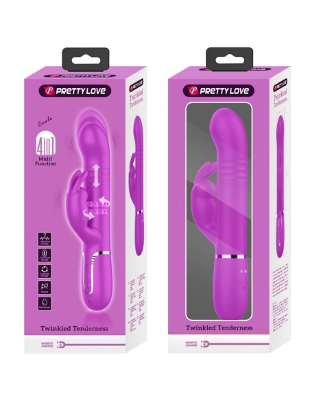 PRETTY LOVE - VIBRADOR COALE RABBIT PERLAS VIOLETA Vibradores Punto G