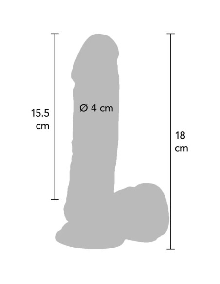 GET REAL - DILDO 18 CM CON TESTÍCULOS VIBRADOR NATURAL Vibradores control remoto