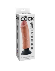 KING COCK - DILDO VIBRADOR 20.32 CM NATURAL 2