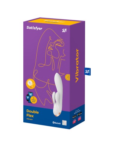 SATISFYER - DOUBLE FLEX VIBRADOR APP BLANCO Vibradores con APP