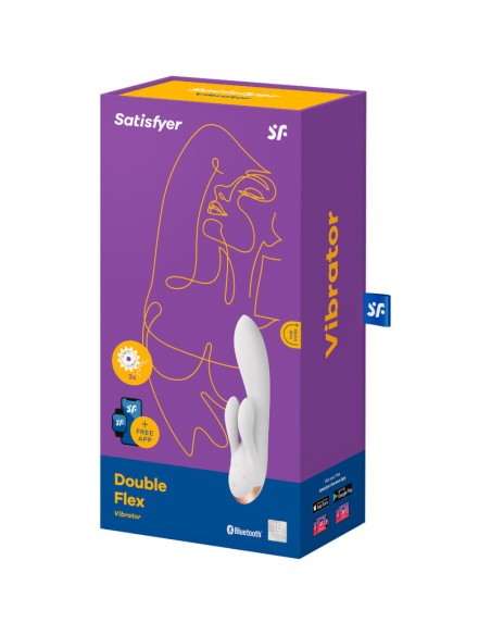 SATISFYER - DOUBLE FLEX VIBRADOR APP BLANCO Vibradores con APP