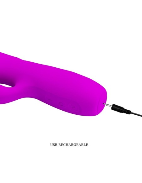 PRETTY LOVE - MELANIE VIBRADOR CONEJO RECARGABLE MORADO Vibradores Rabbit
