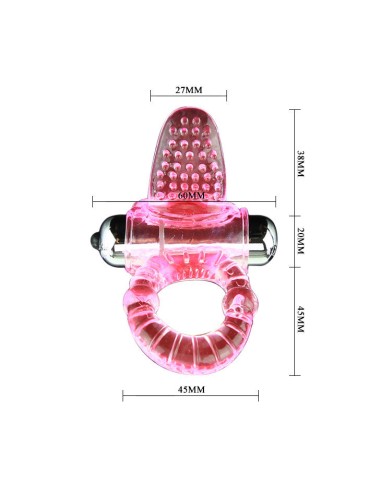 BAILE - SWEET ABS 10 RITMOS RING ANILLO PENE VIBRADOR ROSA Anillos con Vibración