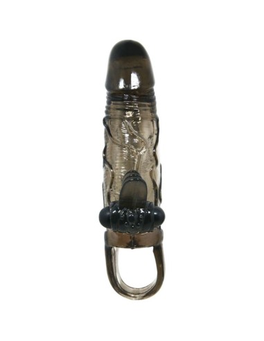 BAILE - BRAVE MAN FUNDA PENE ANAL Y CLITORIS VIBRADOR 16.5 CM NEGRO Fundas Pene con Extensión