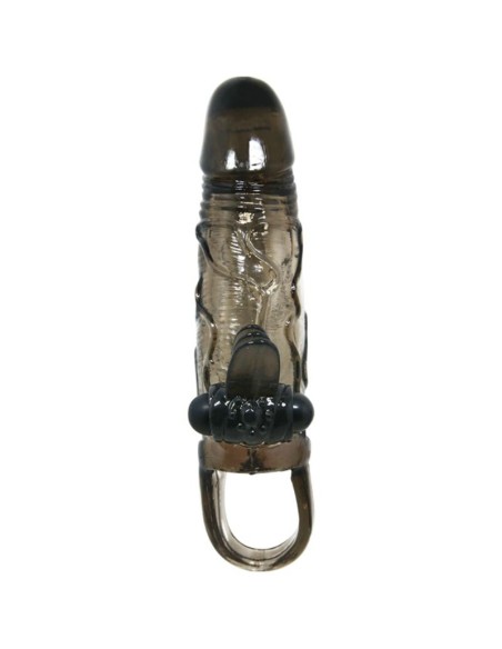 BAILE - BRAVE MAN FUNDA PENE ANAL Y CLITORIS VIBRADOR 16.5 CM NEGRO Fundas Pene con Extensión