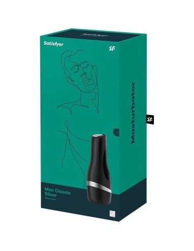 SATISFYER - MASTURBADOR MEN CLASSIC PLATA Vaginas con vibración