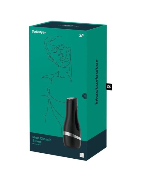SATISFYER - MASTURBADOR MEN CLASSIC PLATA Vaginas con vibración