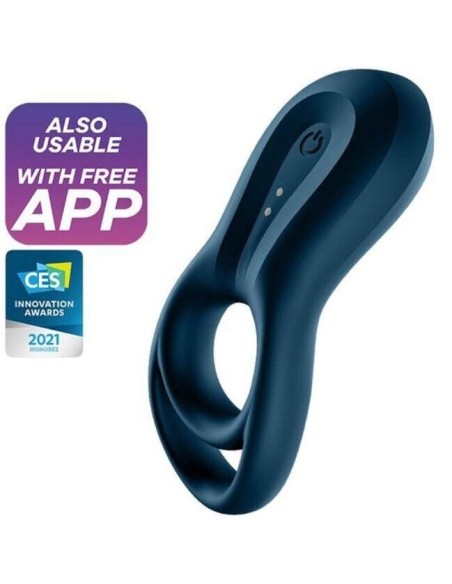 SATISFYER - EPIC DUO ANILLO VIBRADOR APP AZUL Anillos con Vibración