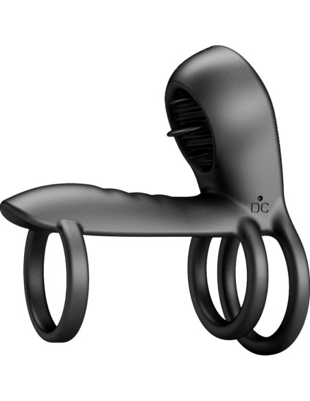 PRETTY LOVE - JAMMY FUNDA DE PENE 12 VIBRACIONES CON LENGUA RECARGABLE SILICONA Anillos con Vibración