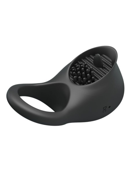 PRETTY LOVE - ANILLO VIBRADOR PARA PENE CON LENGUA NEGRO Anillos con Vibración