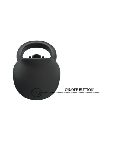 PRETTY LOVE - ANILLO VIBRADOR PARA PENE CON LENGUA NEGRO Anillos con Vibración