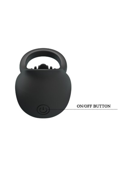 PRETTY LOVE - ANILLO VIBRADOR PARA PENE CON LENGUA NEGRO Anillos con Vibración