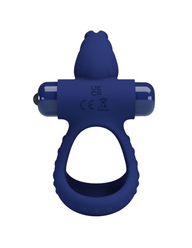 PRETTY LOVE - LUCHITO DOBLE ANILLO VIBRADOR RABBIT AZUL Anillos con Vibración