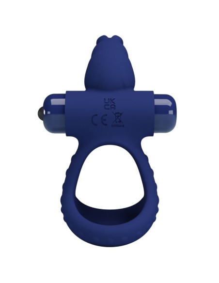 PRETTY LOVE - LUCHITO DOBLE ANILLO VIBRADOR RABBIT AZUL Anillos con Vibración