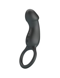 PRETTY LOVE - ANILLO VIBRADOR PARA PENE CON LENGUA NEGRO Anillos con Vibración