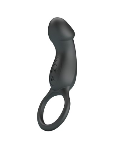 PRETTY LOVE - TRAE ANILLO VIBRADOR CON ESTIMULADOR NEGRO Anillos con Vibración