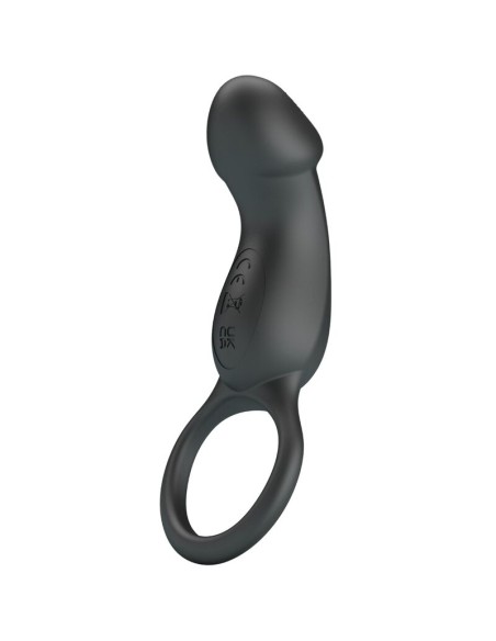 PRETTY LOVE - TRAE ANILLO VIBRADOR CON ESTIMULADOR NEGRO Anillos con Vibración