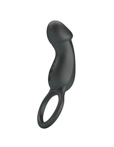 PRETTY LOVE - TRAE ANILLO VIBRADOR CON ESTIMULADOR NEGRO Anillos con Vibración