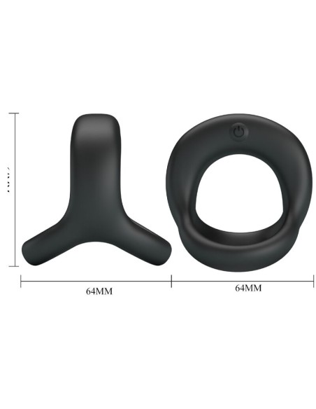 PRETTY LOVE - ELLIOTT ANILLO VIBRADOR NEGRO Anillos con Vibración