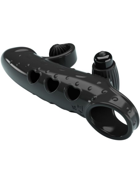 ROMANCE - FUNDA PARA PENE CON VIBRACIÓN NEGRO Fundas Pene con Extensión