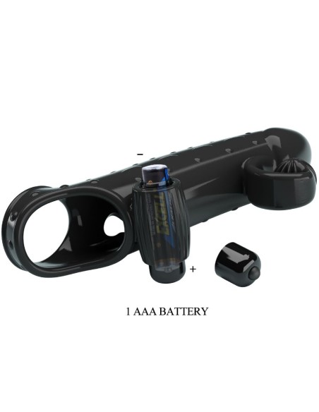 ROMANCE - FUNDA PARA PENE CON VIBRACIÓN NEGRO Fundas Pene con Extensión
