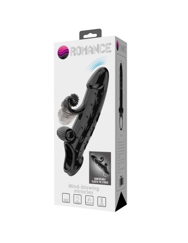 ROMANCE - FUNDA PARA PENE CON VIBRACIÓN NEGRO Fundas Pene con Extensión