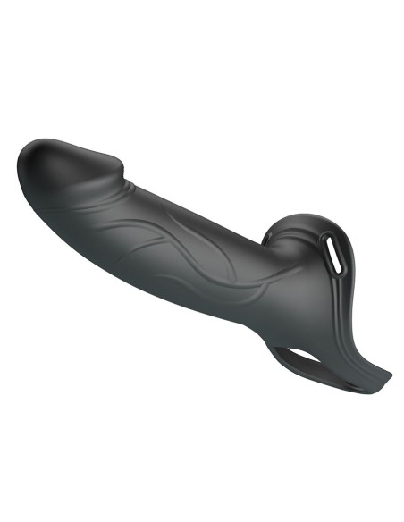 PRETTY LOVE - LANDON STRAP-ON CON VIBRACIÓN NEGRO Extensor pene con Arnés